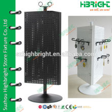 key ring counter top pegboard rotating display stand